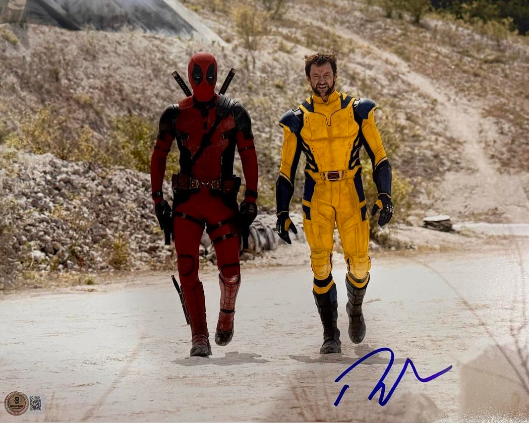 Ryan Reynolds signed 11x14 Deadpool & Wolverine (Blue Ink) - Beckett